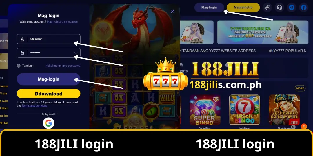 Login - 188JILI - #1 Online Entertainment Phillippines 2 Paano Mag-Login sa Iyong 188Jili Account